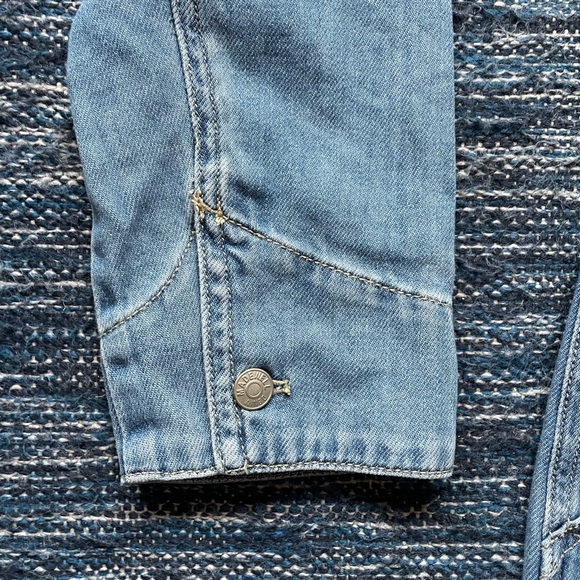 NWT denim jumpsuit with tie waist - Picture 6 of 13